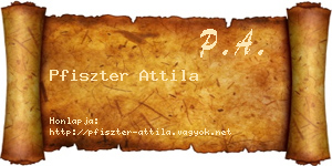 Pfiszter Attila névjegykártya